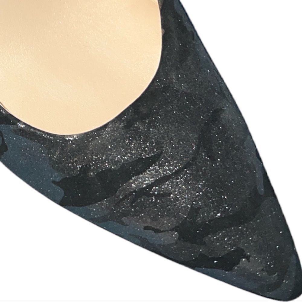 Nine West black/ gray camo style heels - Picture 5 of 7